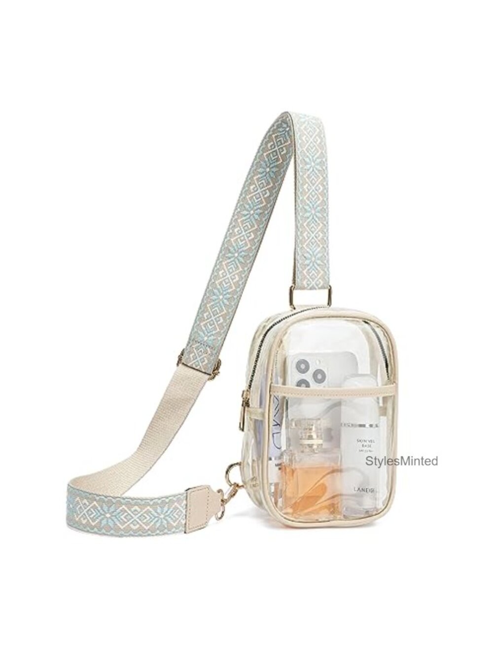 Clear Crossbody Bag Stadium Approved PVC Sling Bag - Picture 1 of 6